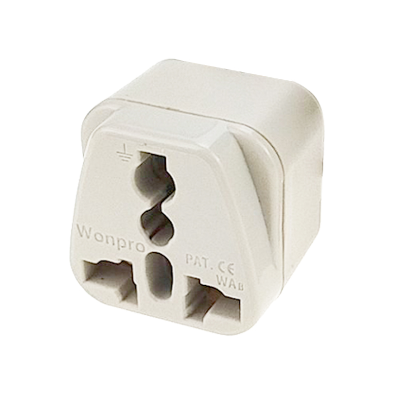 ポケットサイズのユニバーサルトラベルプラグアダプター - 英国/米国/EU/オーストラリア対応のマルチカントリー電源コンバーター WONPRO