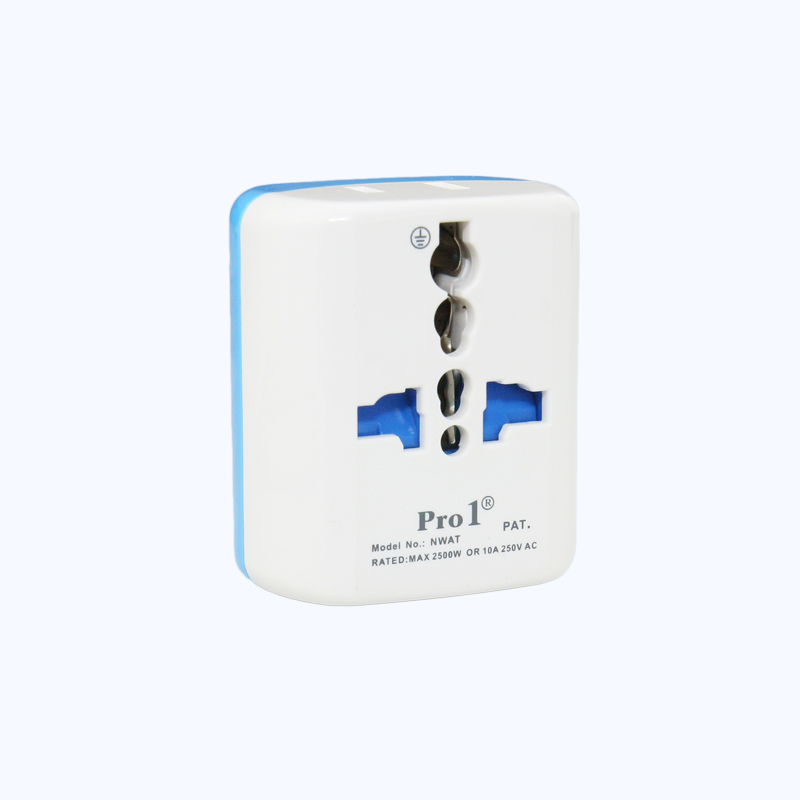 Flat design universal travel adapter