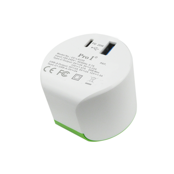 30W USB-C PD fast charge travel plug